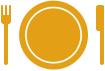 Assiette et couverts